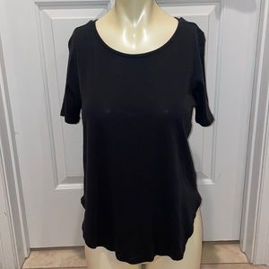 Theyskens theory womens tee shirt top blouse hi low small s black